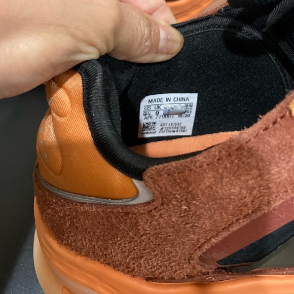 Adidas Originals Niteball Hazy Copper Core Black Acid Orange Sneakers Size: 9.5 - Picture 6 of 8